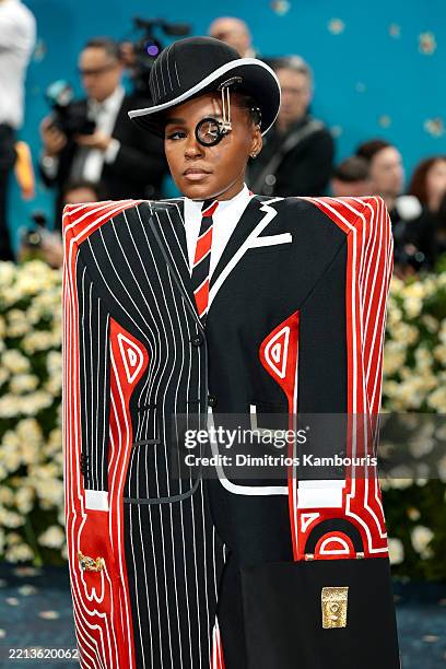 Janelle Monáe attends the 2025 Met Gala Celebrating "Superfine: Tailoring Black Style" at Metropolitan Museum of Art on May 05, 2025 in New York City.