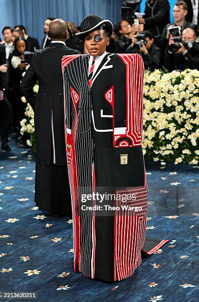 Janelle Monáe attends the 2025 Met Gala Celebrating "Superfine: Tailoring Black Style" at Metropolitan Museum of Art on May 05, 2025 in New York City.