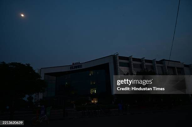 Nexus Elante Mall lies in dark as lights were switched during citywide Blackout due rising tensions between India and Pakistan on May 9, 2025 in...