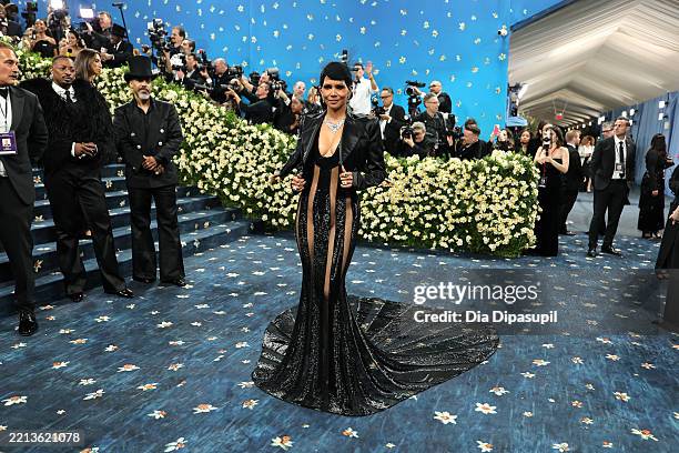 Halle Berry attends the 2025 Met Gala Celebrating "Superfine: Tailoring Black Style" at Metropolitan Museum of Art on May 05, 2025 in New York City.