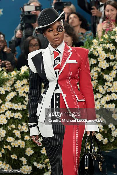 Janelle Monáe attends the 2025 Met Gala Celebrating "Superfine: Tailoring Black Style" at Metropolitan Museum of Art on May 05, 2025 in New York City.