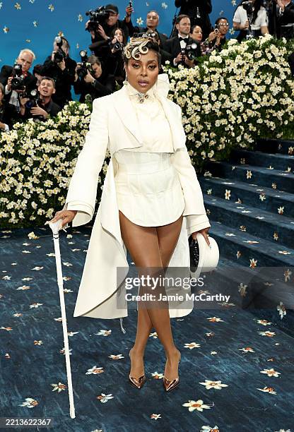 Taraji P. Henson attends the 2025 Met Gala Celebrating "Superfine: Tailoring Black Style" at Metropolitan Museum of Art on May 05, 2025 in New York...