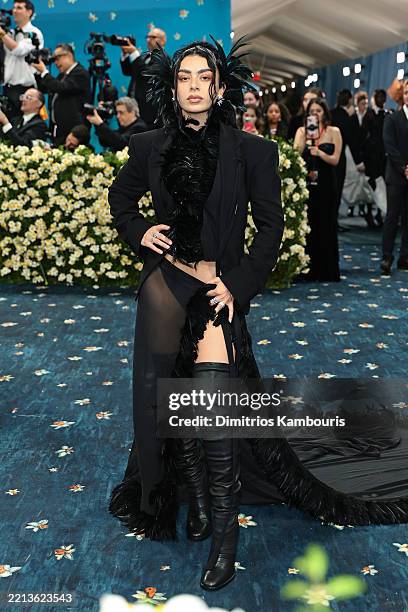 Charli xcx attends the 2025 Met Gala Celebrating "Superfine: Tailoring Black Style" at Metropolitan Museum of Art on May 05, 2025 in New York City.