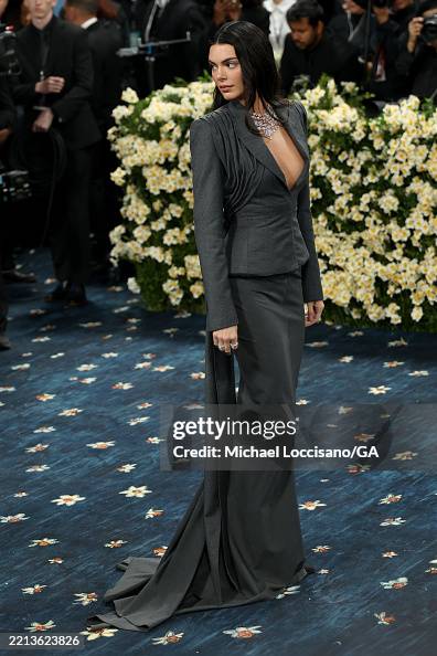 Kendall Jenner attends the 2025 Met Gala Celebrating "Superfine