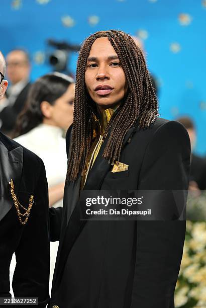Olivier Rousteing attends the 2025 Met Gala Celebrating "Superfine: Tailoring Black Style" at Metropolitan Museum of Art on May 05, 2025 in New York...