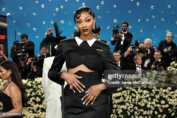 Angel Reese attends the 2025 Met Gala Celebrating "Superfine: Tailoring Black Style" at Metropolitan Museum of Art on May 05, 2025 in New York City.