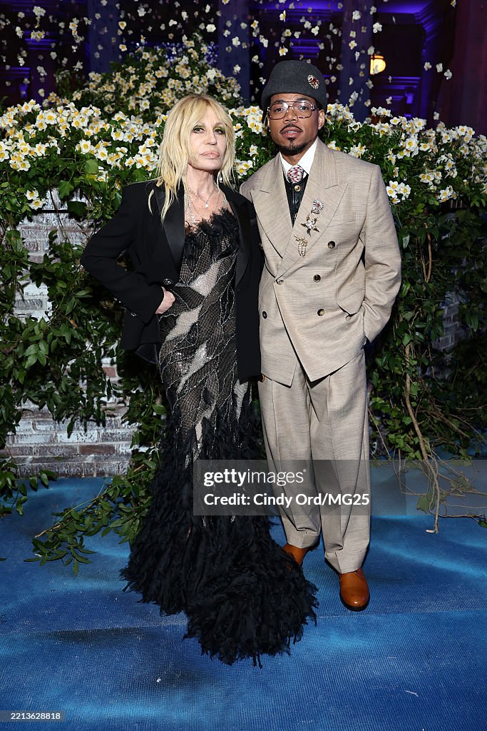 Donatella Versace and Chance the Rapper attend the 2025 Met Gala ...