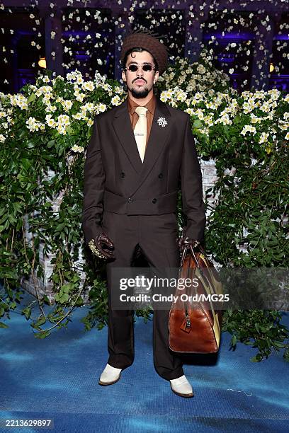 Bad Bunny attends the 2025 Met Gala Celebrating "Superfine: Tailoring Black Style" at Metropolitan Museum of Art on May 05, 2025 in New York City.