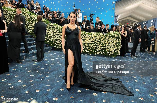 Georgina Rodríguez attends the 2025 Met Gala Celebrating "Superfine: Tailoring Black Style" at Metropolitan Museum of Art on May 05, 2025 in New York...