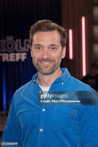 Presenter Daniel Assmann attends the "Koelner Treff" TV Show at WDR Studio on May 9, 2025 in Cologne, Germany.