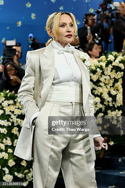 Madonna attends the 2025 Met Gala Celebrating "Superfine: Tailoring Black Style" at Metropolitan Museum of Art on May 05, 2025 in New York City.