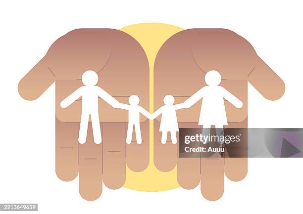 family day concept - family support at home stock illustrations