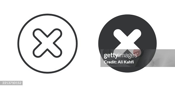 Rejection thin line and glyph solid icon. Editable stroke and perfect pixel isolated on transparent background Rejection thin line and glyph solid icon. Editable stroke and perfect pixel isolated on transparent background