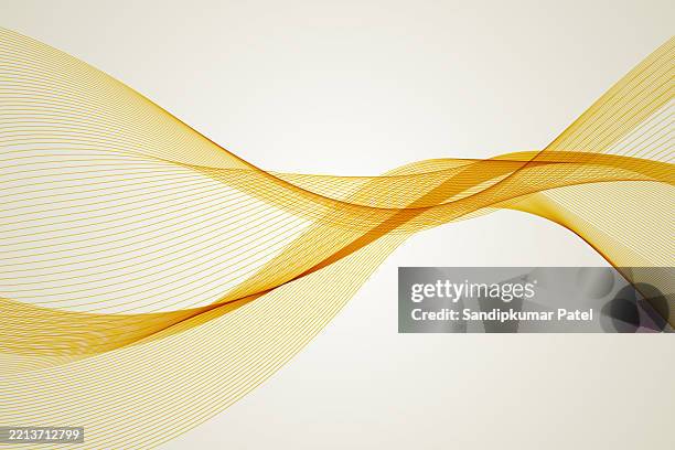 illustrazioni stock, clip art, cartoni animati e icone di tendenza di elemento astratto a onda d'oro per il design. equalizzatore digitale della traccia di frequenza. sfondo stilizzato line art. - morbidezza