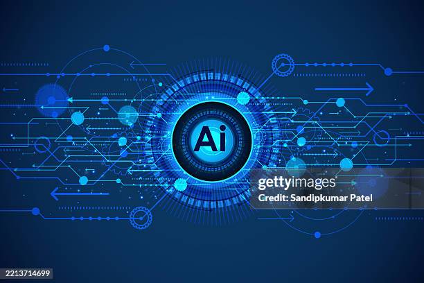 stockillustraties, clipart, cartoons en iconen met ai artificial intelligence and machine learning concept, big data innovation technology - artificieel neuraal netwerk