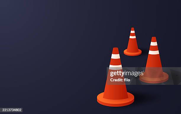 ilustraciones, imágenes clip art, dibujos animados e iconos de stock de bajo fondo de construcción - cono