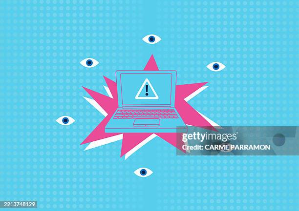 computer security. data theft. - thief stock illustrations