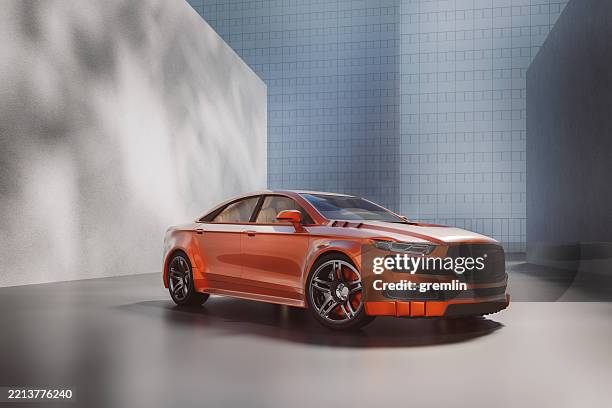 generic modern car - carro tipo sallon imagens e fotografias de stock