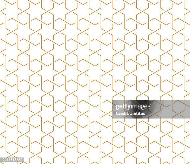 stockillustraties, clipart, cartoons en iconen met seamless star weave - barokstijl