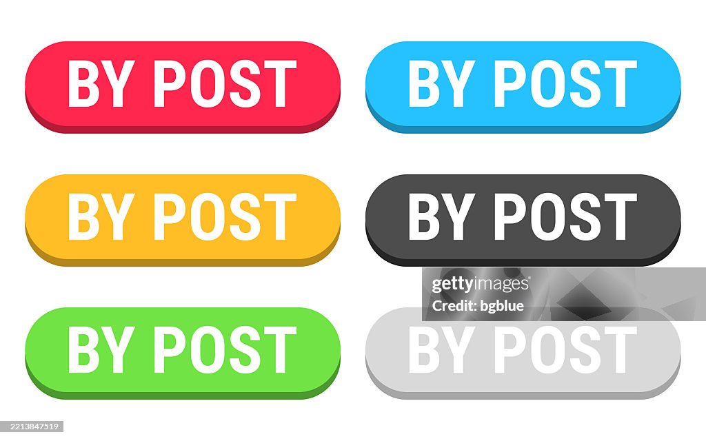 Save Post Button By Post Colorful 3d Click Web Buttons On Blank Background High-Res ...