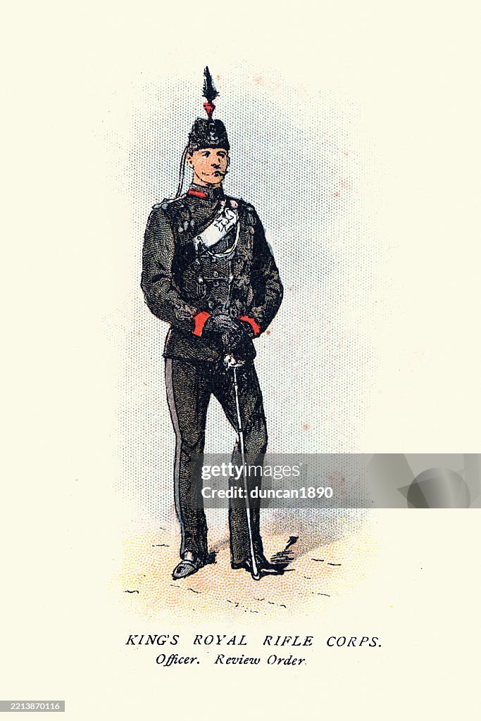 Victorian Rfle British Military History Army Uniforms Officer Kings Royal Rifle Corps ...