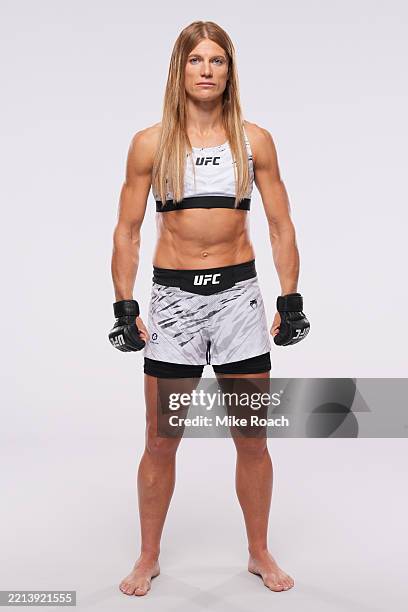Manon Fiorot poses for a portrait during a UFC photo session on May 7, 2025 in Montreal, Quebec, Canada.