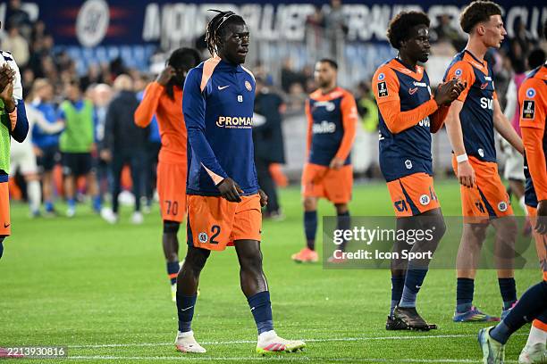 Bamo Meite of Montpellier during the Ligue 1 MCDonald's match between Montpellier and Paris on May 10, 2025 at Stade de la Mosson in Montpellier,...