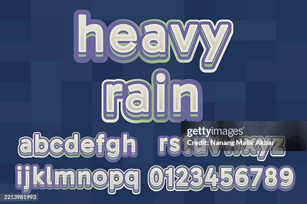 heavy rain editable text effect. text can be changed in "graphic styles" panel. - heavy rainfall stock illustrations