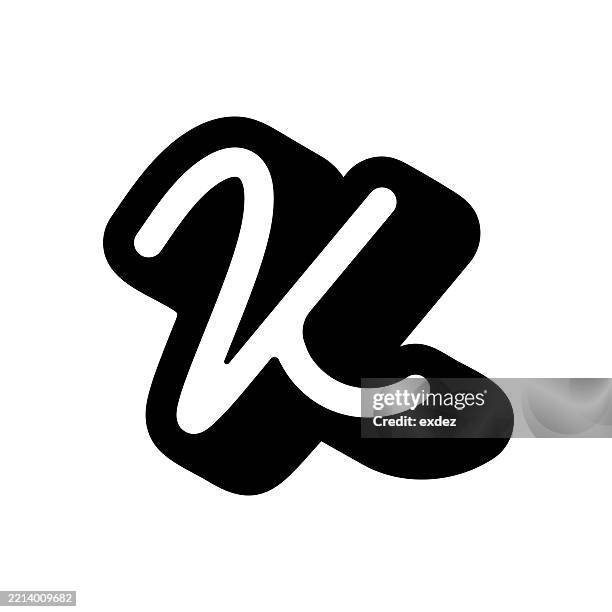 k letter based logo - generic-face-icon stock illustrations