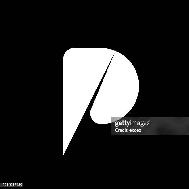 illustrazioni stock, clip art, cartoni animati e icone di tendenza di logo della lettera p - lettera maiuscola