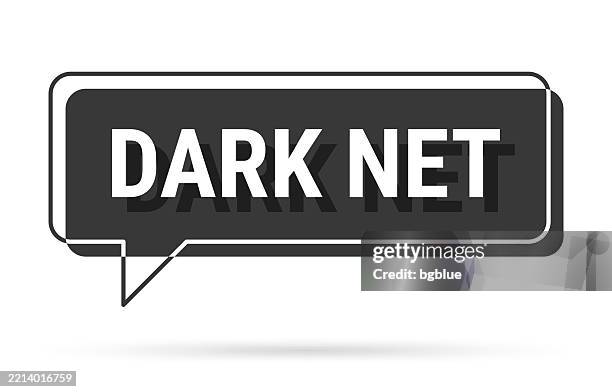 dark net - 3d black speech bubble on white background - dark web stock illustrations