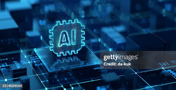 Future technologies of AI computing and processing. Powerful AI CPU icon for processing heavy complex tasks Future technologies of AI computing and processing. Powerful AI CPU icon for processing heavy complex tasks