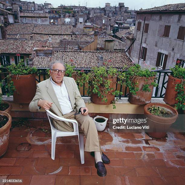 Luigi Malerba, portrait, Rome, Italy, 1989.
