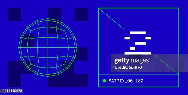 globe wireframe model shape - blue screen of death stock illustrations