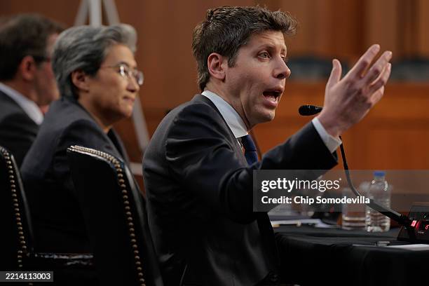 OpenAI CEO Sam Altman and Advanced Micro Devices Chair and CEO Lisa Su testify before the Senate Committee on Commerce, Science, and Transportation...