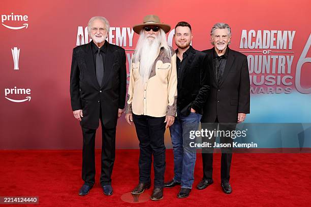 Duane Allen, William Lee Golden, Ben James, and Richard Sterban of The Oak Ridge Boys attend the 60th Academy of Country Music Awards at Omni Frisco...