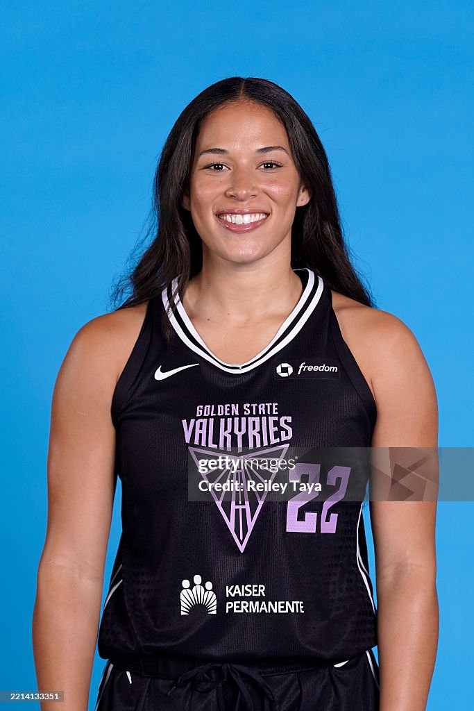 Gkip Veronica Burton of the Golden State Valkyries poses for a head shot ...