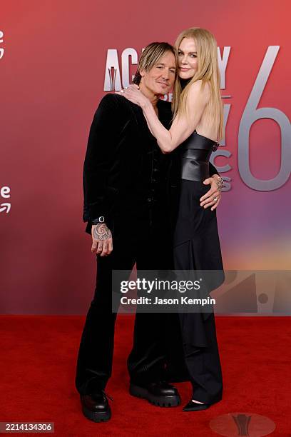 Keith Urban and Nicole Kidman attend the 60th Academy of Country Music Awards at Omni Frisco Hotel at The Star on May 08, 2025 in Frisco, Texas.