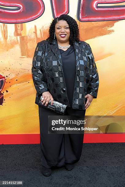 LaToya Morgan attends the Los Angeles Premiere of Max Original Series "Duster" at Universal Studios Hollywood on May 08, 2025 in Universal City,...