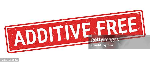 Additive Free Label Additive Free Red Rubber Stamp On White Background High-Res Vector ...