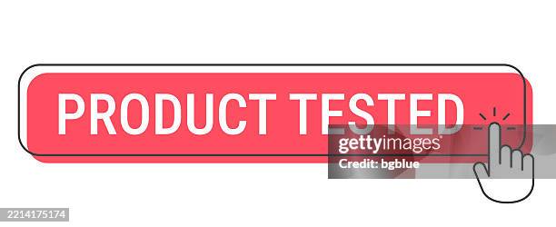 Get Tested Button Product Tested Click Button With Hand Cursor On White Background High ...