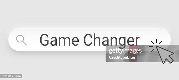 game changer - search bar with cursor on blank background - game changer concept stock illustrations