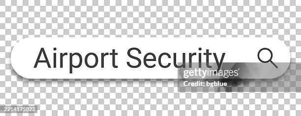 airport security - search bar on transparent background - security check airport stock illustrations