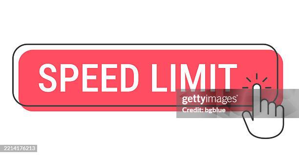 Speed Limit Click Button With Hand Cursor On White Background High-Res ...