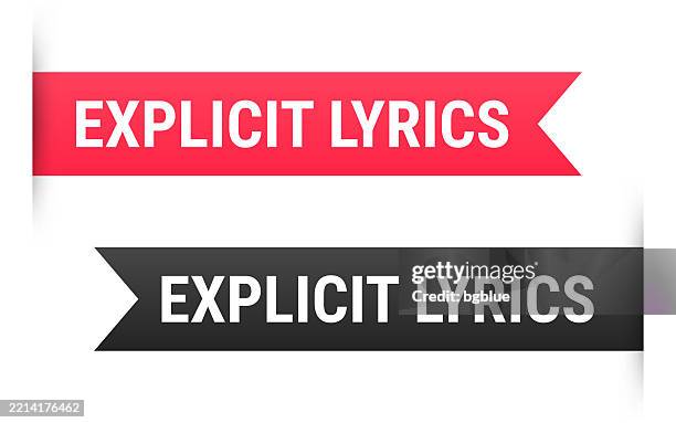 Explicit Label Icon Explicit Lyrics Banner Bookmark Ribbon Label On White Background High ...