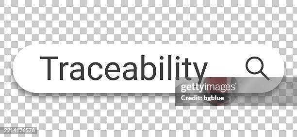 traceability - search bar on transparent background - traceability stock illustrations