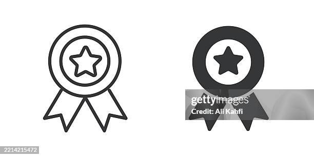 awards thin line and glyph solid icon. editable stroke and perfect pixel isolated on transparent background - holding certificate stock illustrations