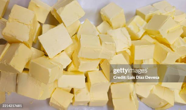 butter squares for breakfast - butter stock pictures, royalty-free photos & images
