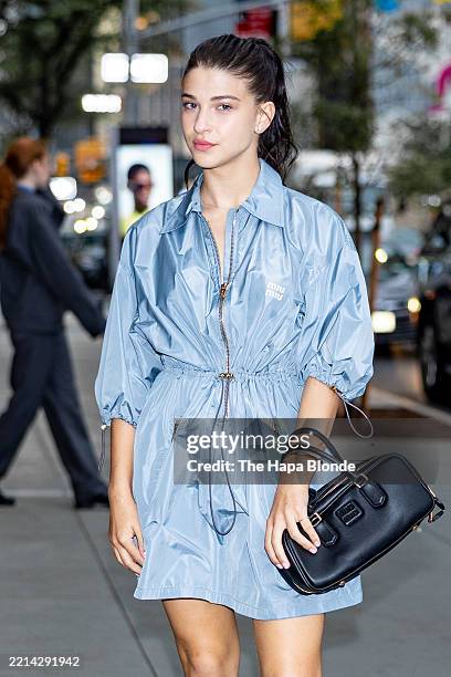 Phoebe Gates attends Miu Miu Tales & Tellers at Terminal Warehouse on May 09, 2025 in New York City.