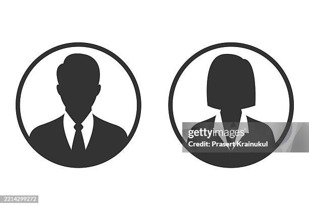 user icon in flat style - vrouwelijke gestalte stockfoto's en -beelden
